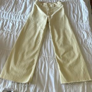 Pastel yellow, kids (11-12) Zara jeans and barely worn.
